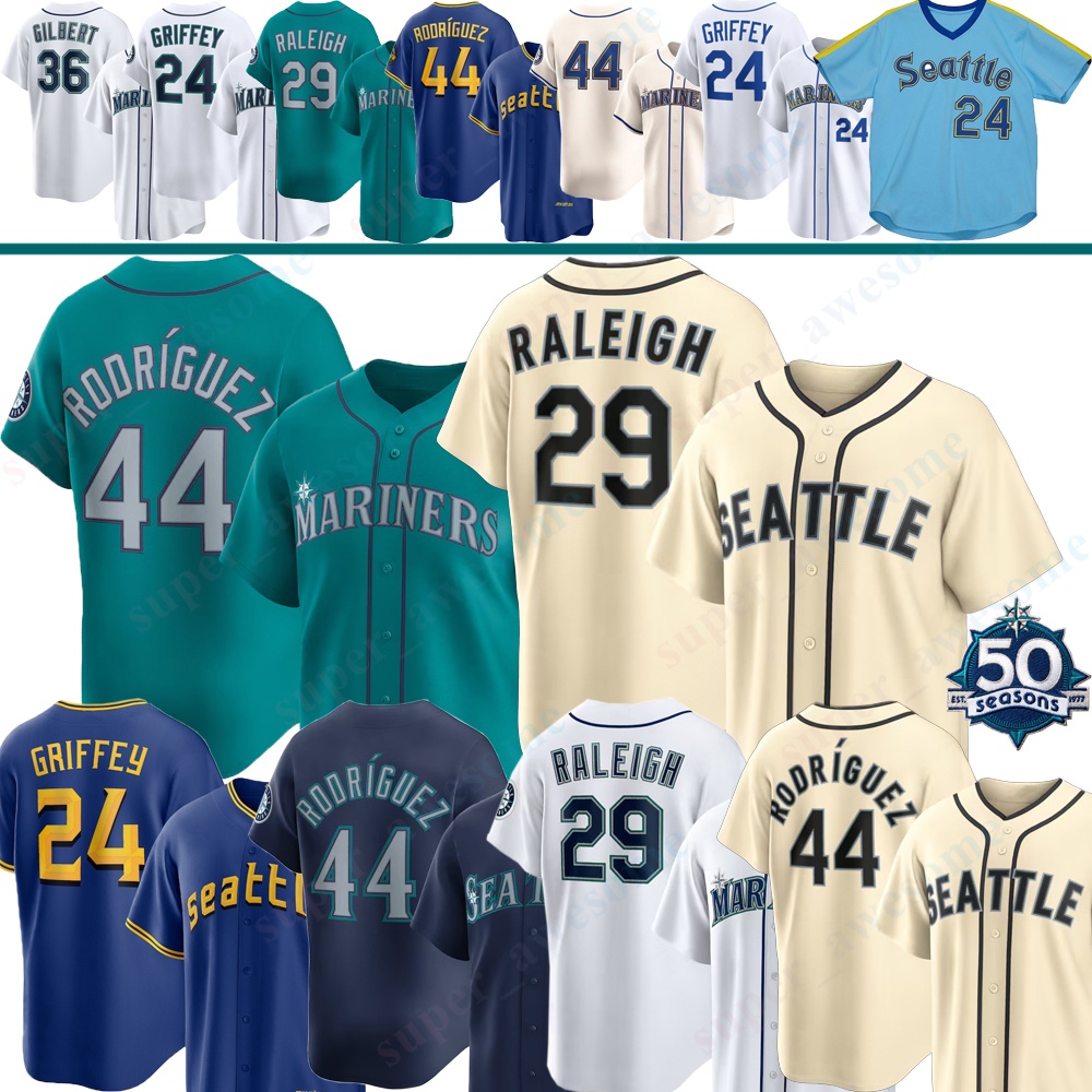 SeattleS Mariners Baseball Jersey Julio Rodriguez Cal Raleigh Randy Arozarena Josh Naylor George Kirby Bryan Woo Luis Castillo Logan Gilbert JP Crawford Emerson