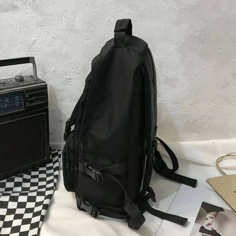 Simple Backpacks Large Capacity Travel Solid Harajuku Student Schoolbag Backpack Women Man Bag Unisex High Street Z260204