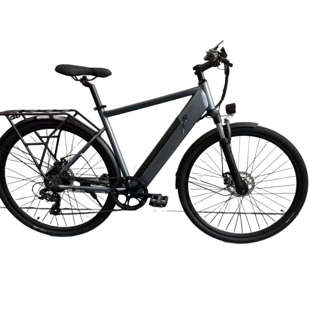 Grey Knight Bicycle Adult Commuter Mid-Motor Mountain Urban Portable Electric Pedal Bike