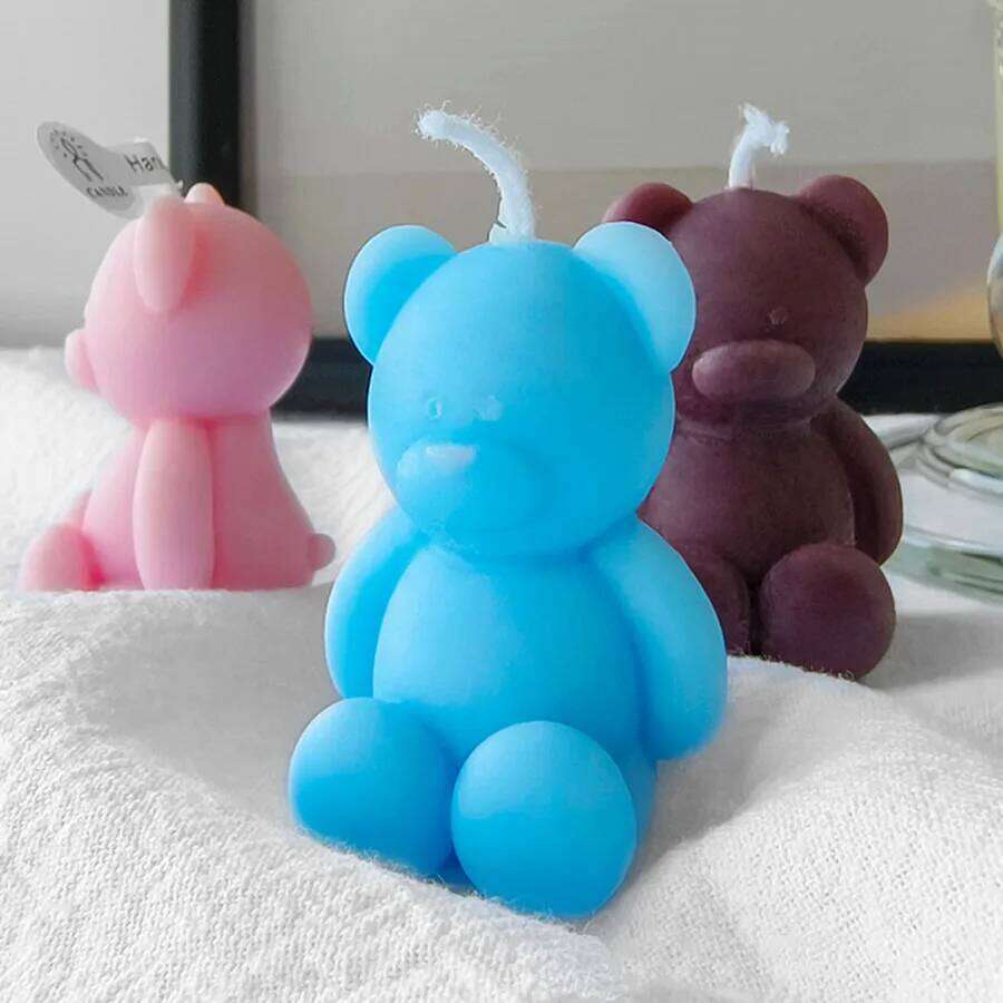 Cute Mini Bear Aromatherapy Cup Creative Home Decoration Birthday Candle Companion Gift S260204