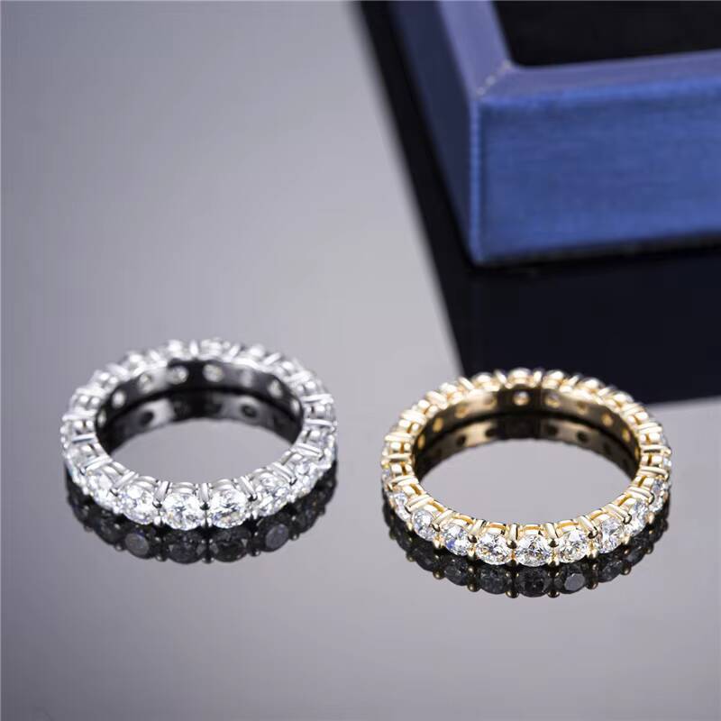 10K 14K 18K Lab Grown Diamond Eternity Ring White Gold Jewelry Lab Grown Diamond Eternity Band