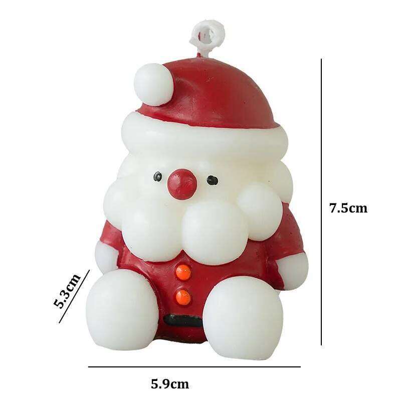 1 piece Christmas Santa Scented Home Decorative Guest Gift Souvenir Snowman Candles for Xmas Holiday S260204