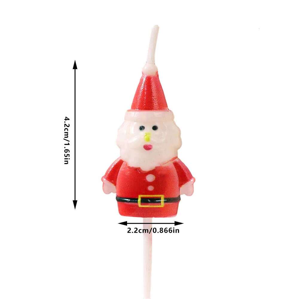 Candle Cake Decorations Snowman Candles Birthday Party Festival Decoration Christmas Eve Romantic Ornament Decor S260204
