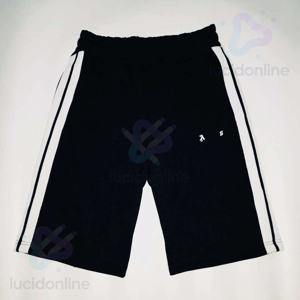 Palms Trendy Brands Striped Rainbow Woven tape Shorts Men's Women's Couple High-Street Style Loose Five Quarter Pants palm anglestracksuit 349