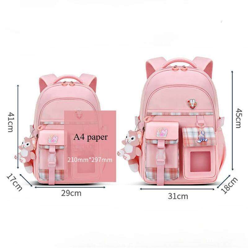 Large Capacity Spine Protection Children's Backpack with Multiple Pockets and Hanging Accessories Outdoor Leisure Bag Z260204