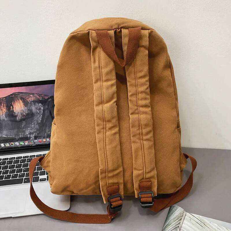 New Cool Girl Boy Canvas Green Laptop Student Trendy Women Men College Bag Female Male Lady Travel Backpack Fashion Z260202