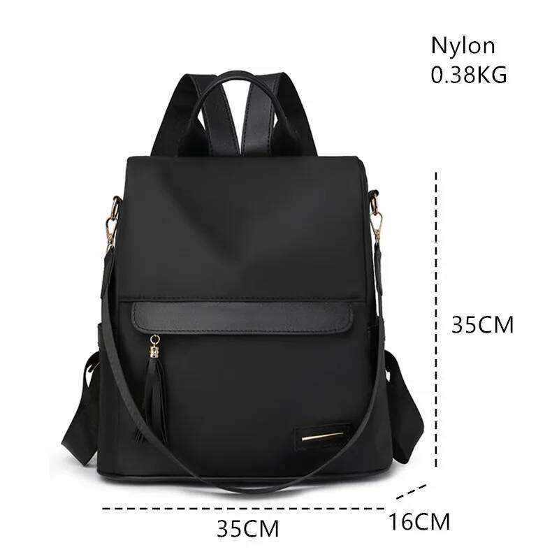 Women Casual Waterproof Nylon Backpack New Large Capacity Women's Travel Shoulder Bags Fashion Brand Female Anti Theft Rucksack Z260202