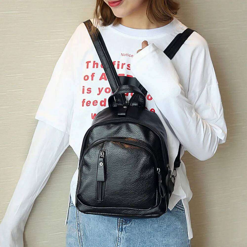 Fashion Women Waterproof Leather Bookbags Multifunctional High Quality Anti-theft Large Capacity Backpack Z260204