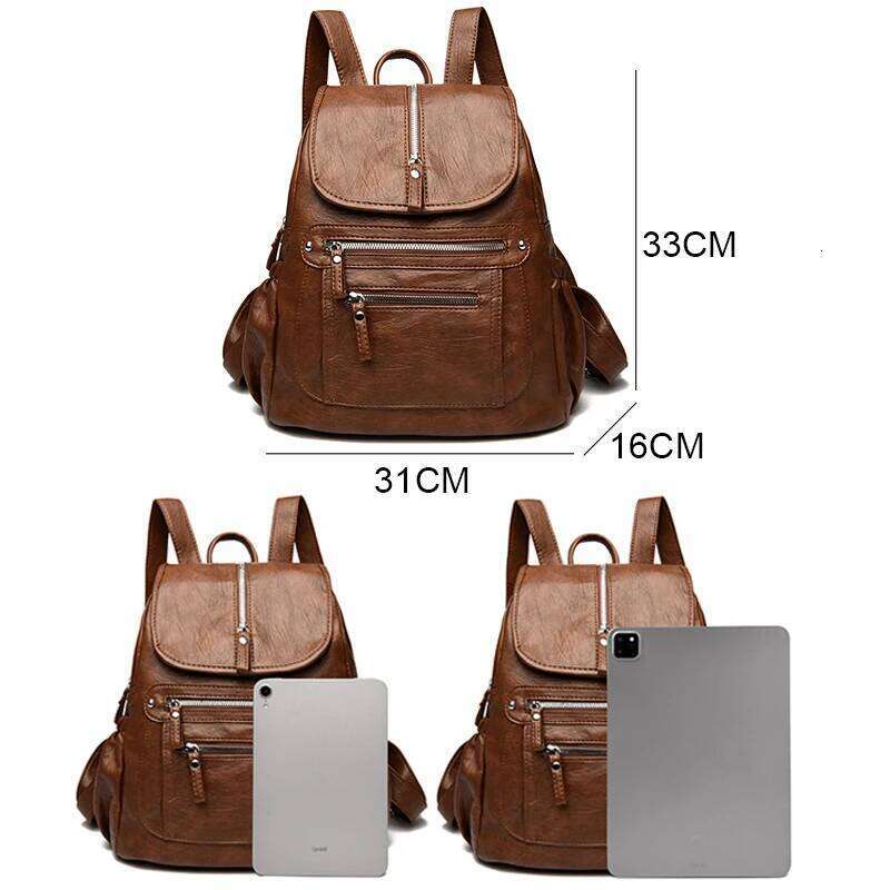 Luxury Women Genuine Leather Backpack Casual Ladies Shoulder Bags Fashion Large Capacity Travel Female Quality Cowhide Knapsack Z260204