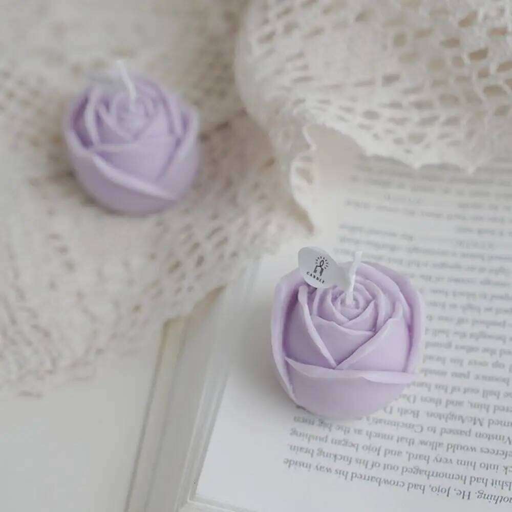 Large Aromatherapy Candle Rose Scented with Essential Oils Helps Relax And Create a Romantic Ambiance S260204