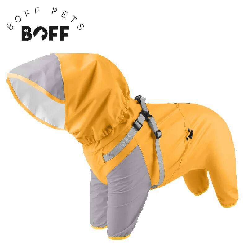 Famous brand BOFFPETS Reflective Dog Raincoat Waterproof Pet Coat Hoodies Jumpsuit For Small Medium Large Dogs French Bulldog Corgi S XL pupakaIK