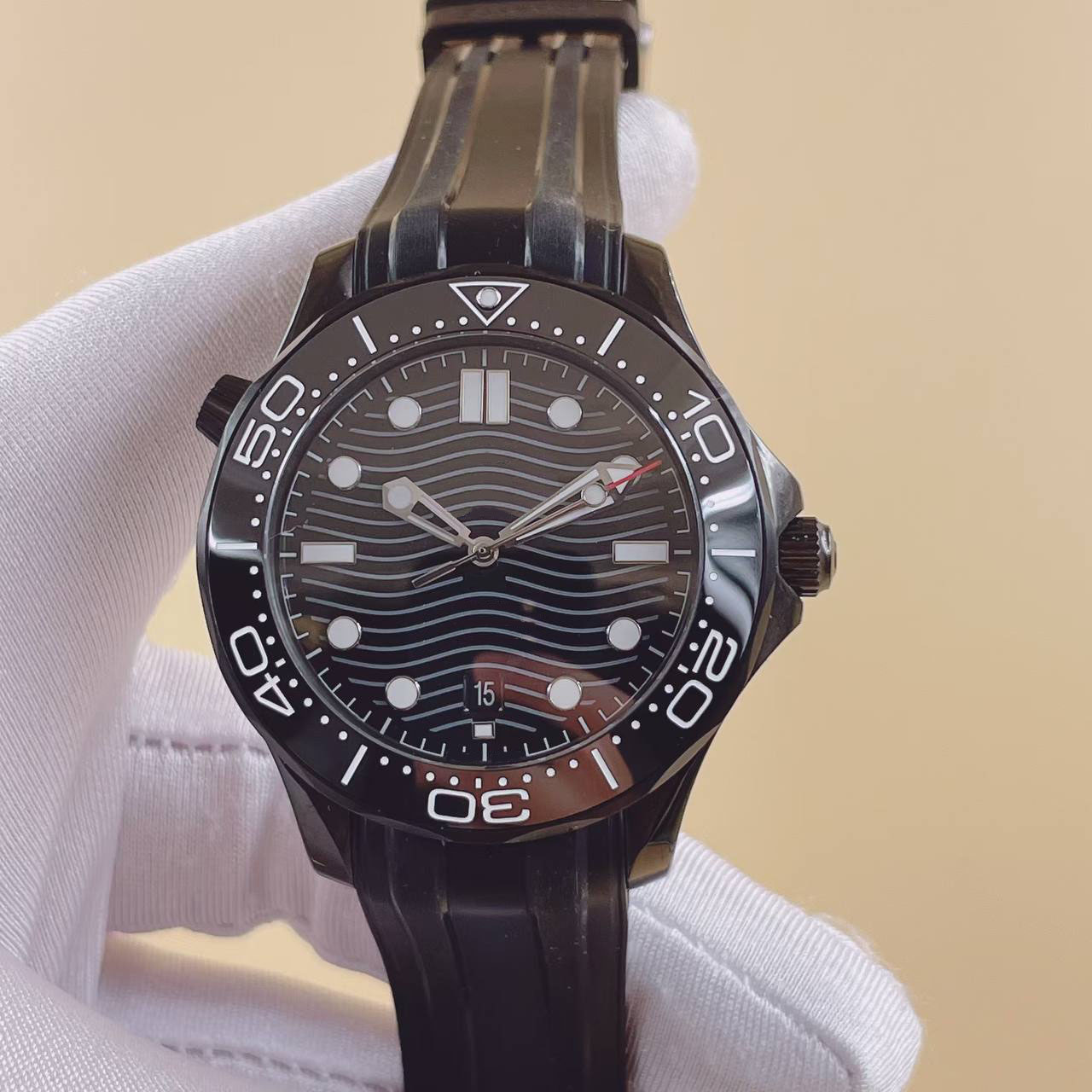 new U1 quality 40mm Automatic Mechanical men Wristwatches Sapphire watch rubber Strap watch or Stainless Steel Strap