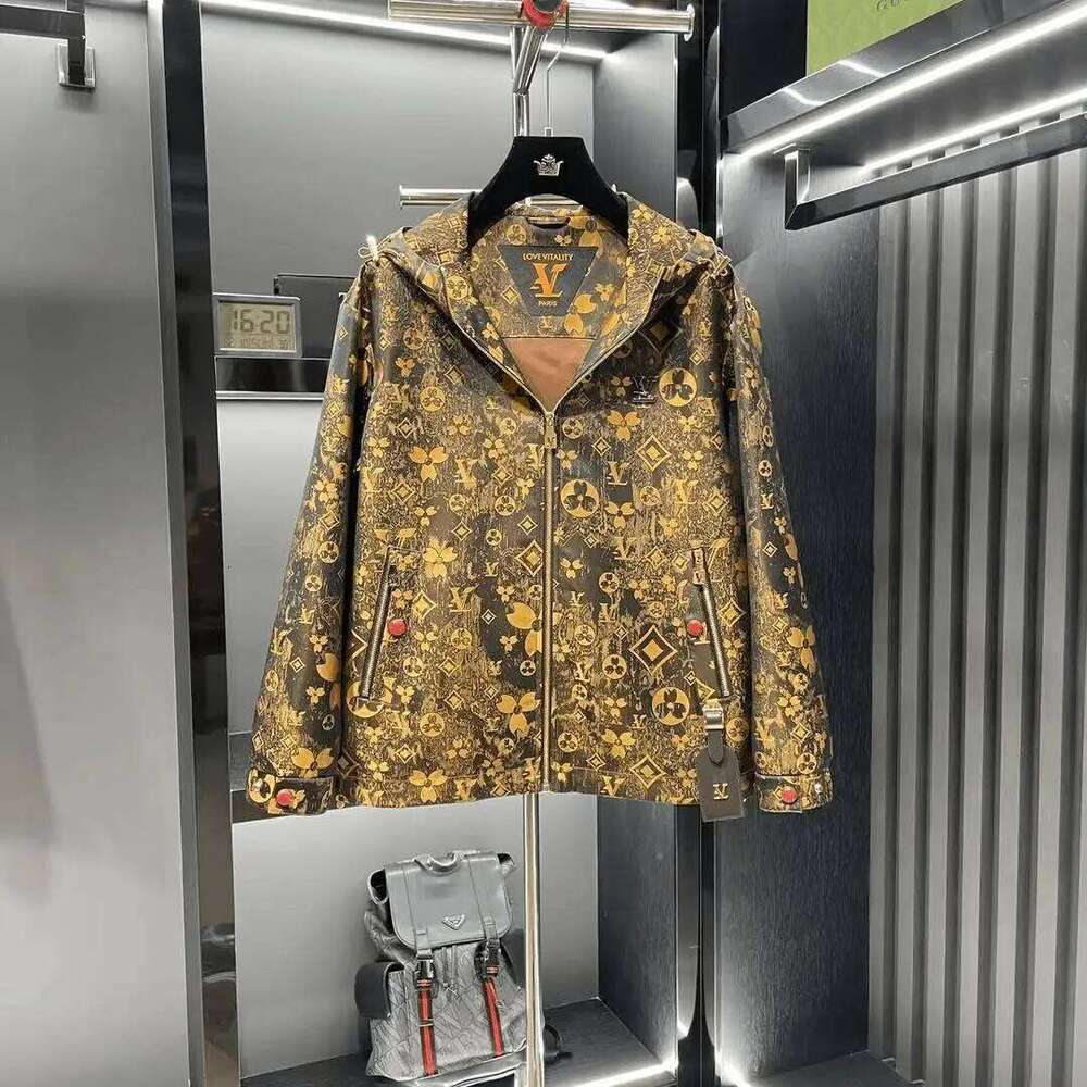 2025 Spring Summer And Women's Fashion Trendy Luxury Chameleon Full Print Casual Hooded Jacket Men's