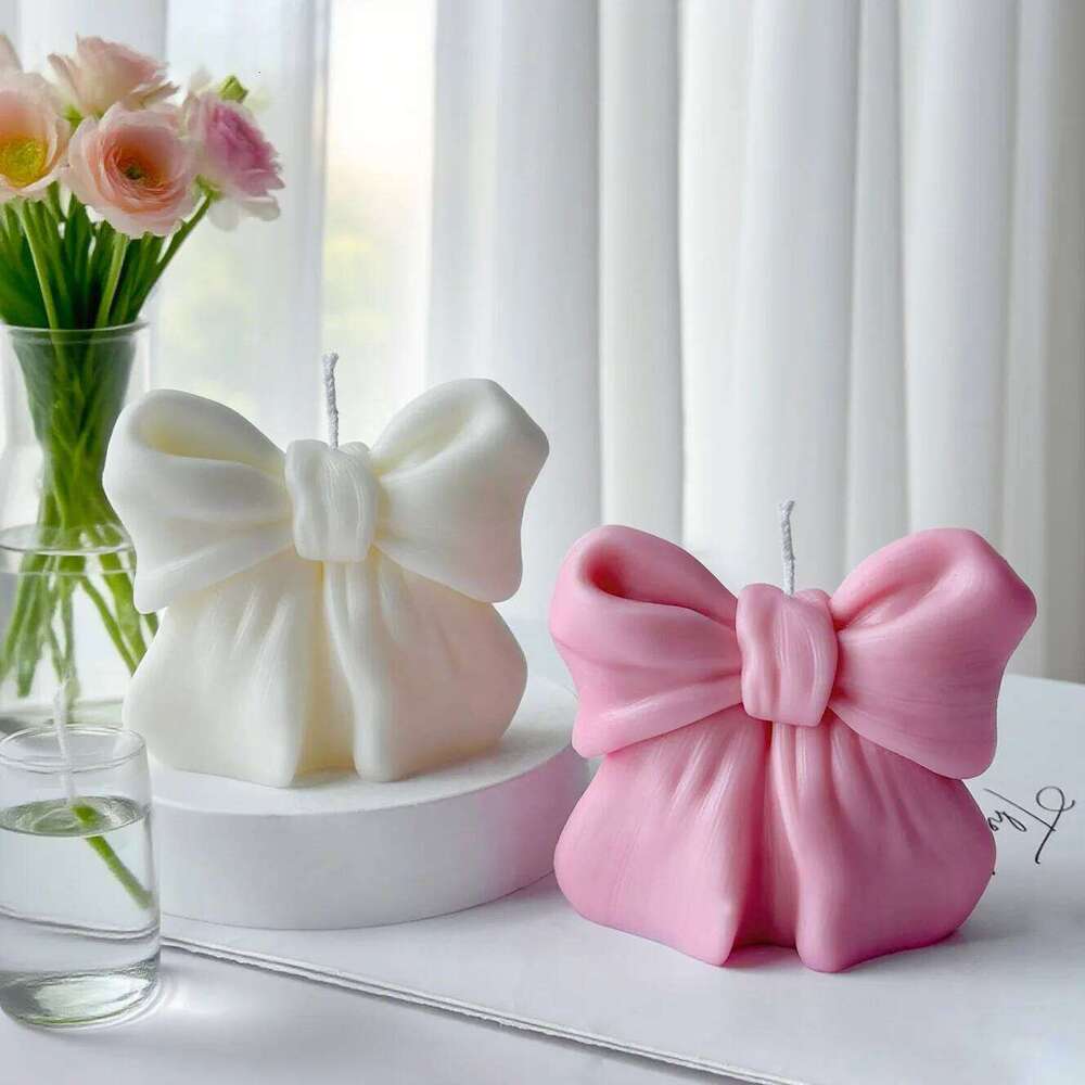 Bowknot Silicone Mold DIY Candle Wax Crystal Epoxy Plaster Craft Home Decor Gift Wedding Favors Decorations S260204