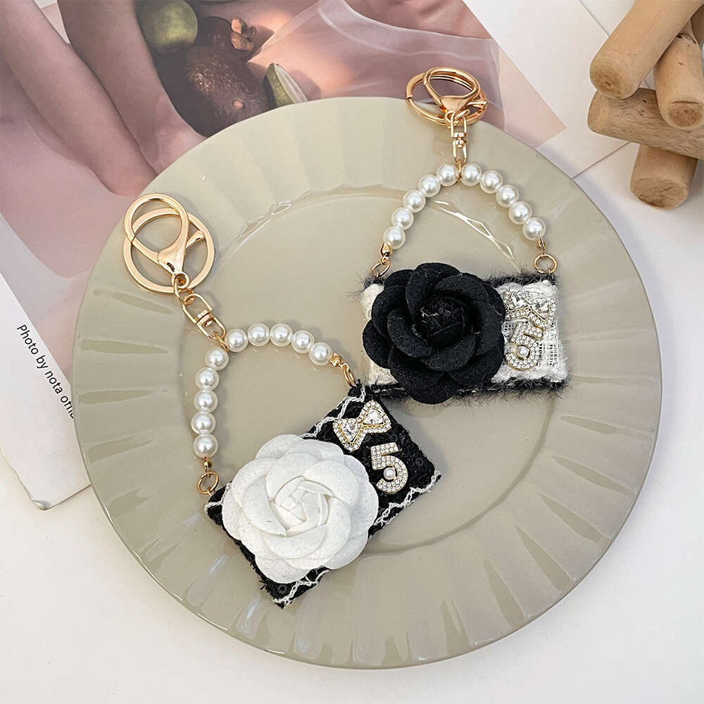 New Fashion Camellia Handbag Model Autumn Winter Bag Pendant Keychain Small Gift