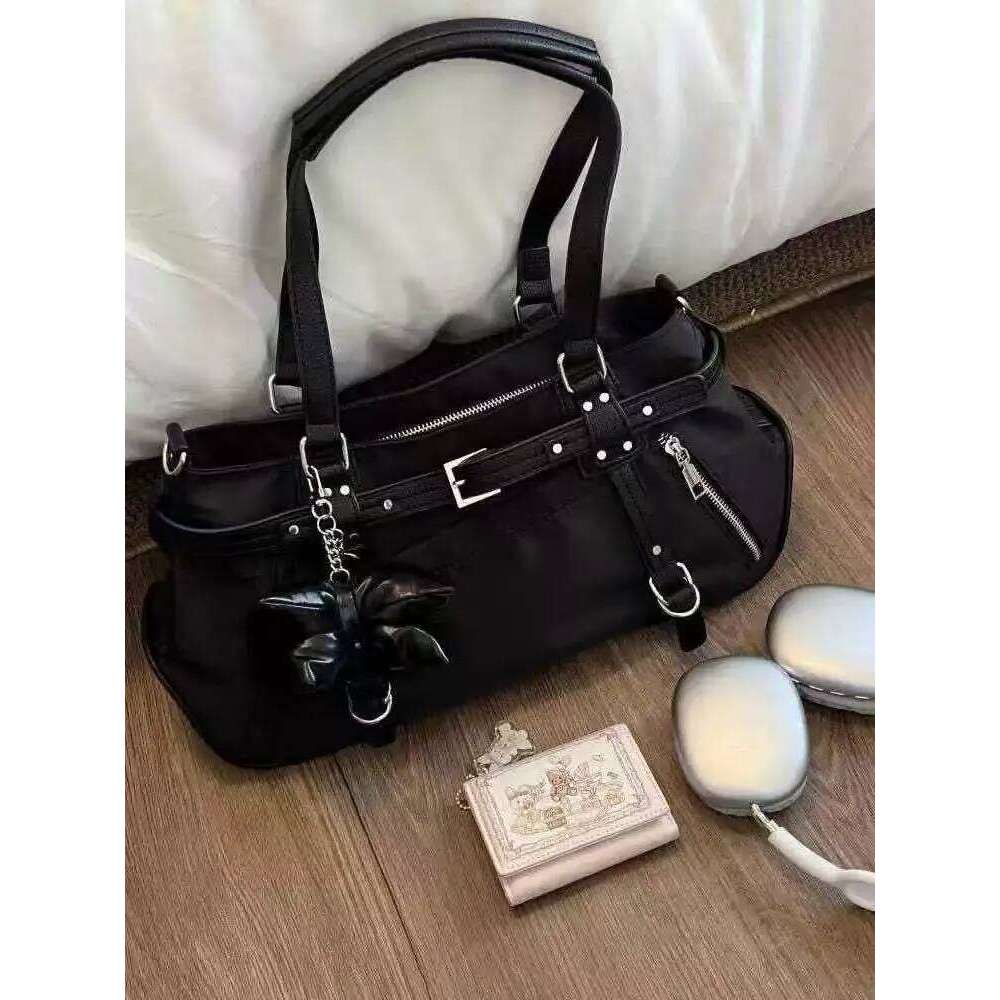 JIAERDI Harajuku Leopard Print Y2k Shoulder Bags Women Hot Girls Nylon Cute Handbag Ladies Vintage Tote Underarm Bag Aesthetic C260204