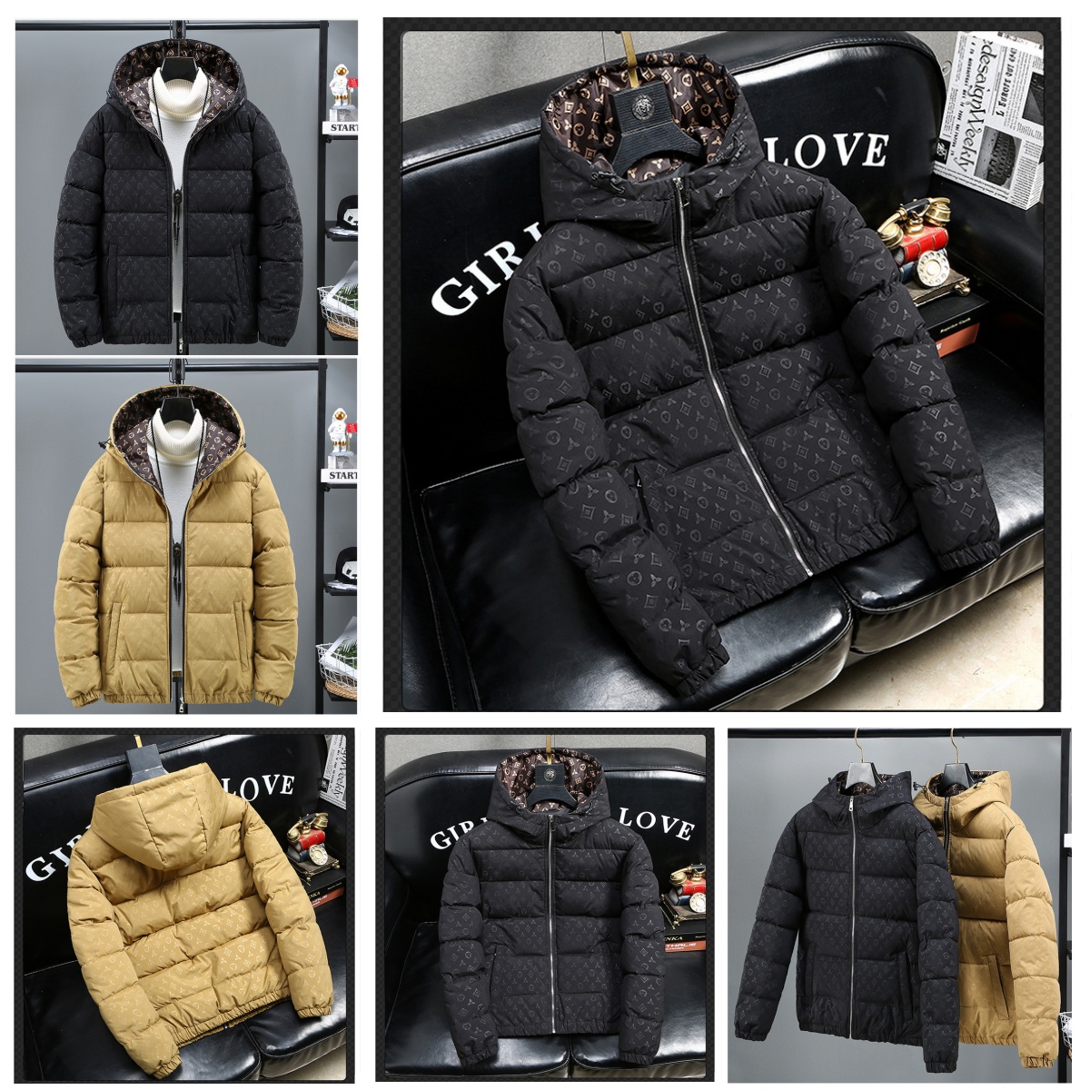 Men's Down Jacket Men Bright Luxurious Design Clothes Lightweight Padded Jackets Hooded Removable High Quality Thickened Warm Winter Coat Plus 5XL Size