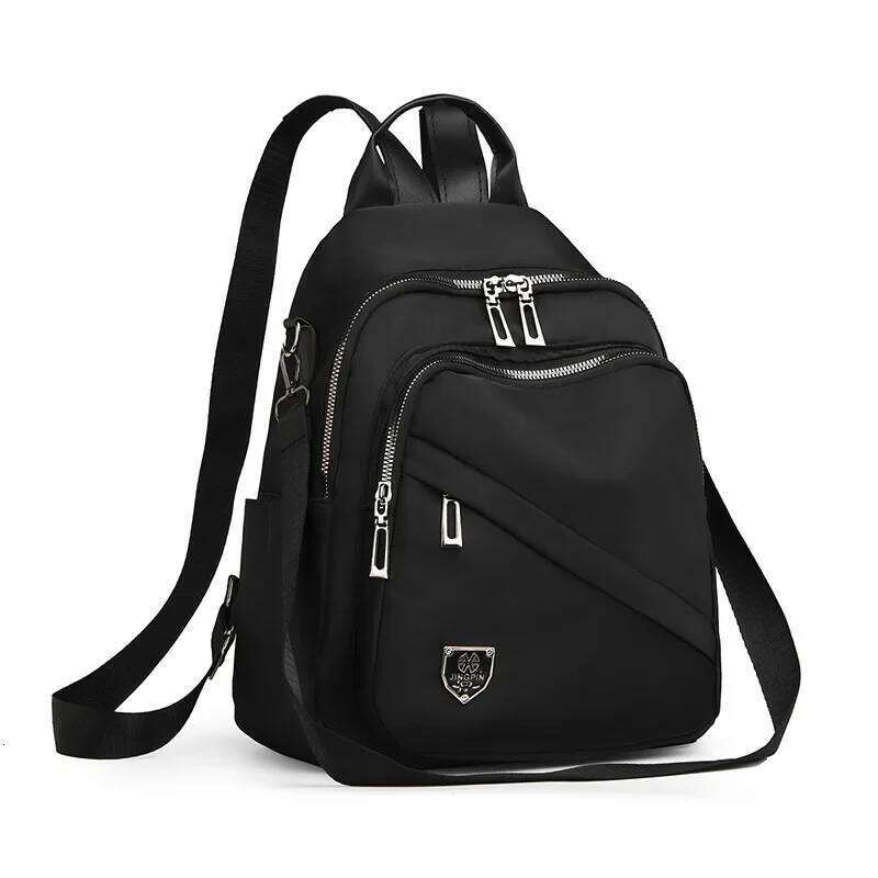 Women Casual Backpack Large Capacity Black Daypack New Trendy Shoulder Bag for Girls and Ladies Z260204