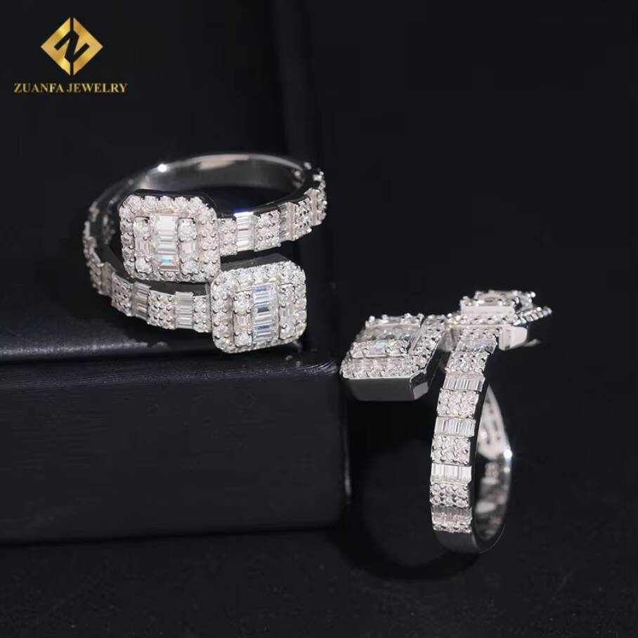 Wholesale Eternity Ring Moissanite Luxury Jewelry Women Men Pass Diamond Tester Iced Out Jewelry Hip Hop Style