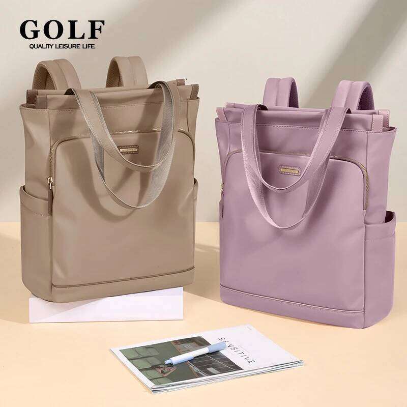 GOLF Tote Backpacks Bags Women Backpack Convertible Shoulder Bag Waterproof Fits 15 6 Inch Laptop Work Travel School Brown 2025 Z260202