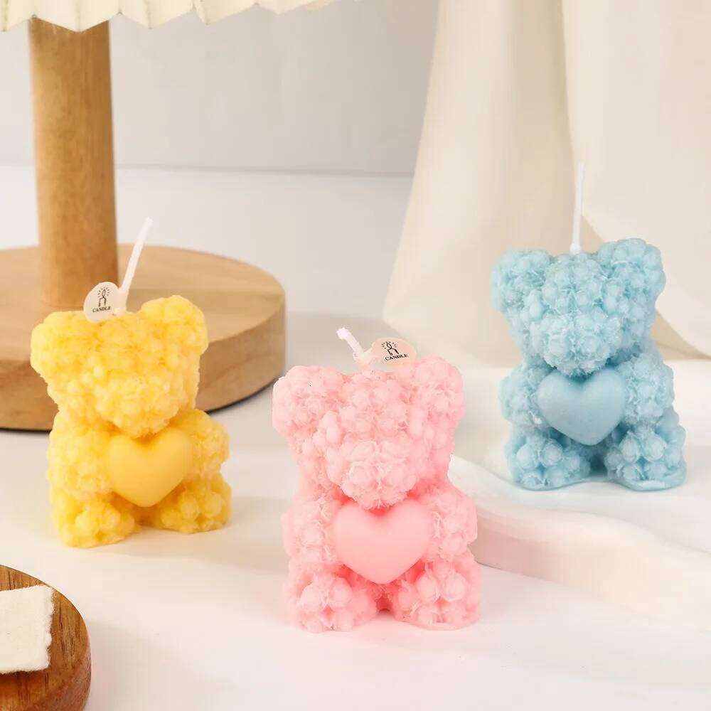 Creativity Valentine's Day Rose Bear Scented Candle Festival Atmospheric Fragrance Souvenir For Home Decor S260204