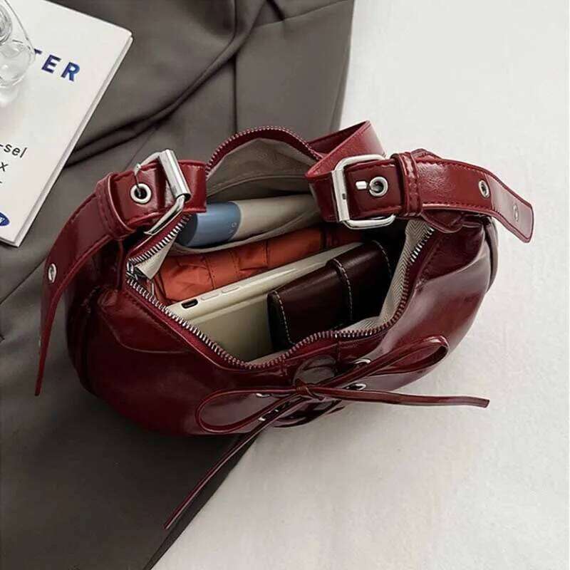 Shoulder for Women Girls Trendy Evening Clutch Purse Pu Leather Under the Arm Purses Slings Handbag Saddles Bag bolsos C260204