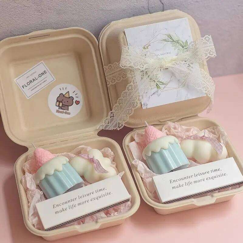 Cloud Cake Aromatherapy Candle Box Birthday Gift for Girls' Best Friend High Level Fragrant Candles Lovely Valentine's Day S260204