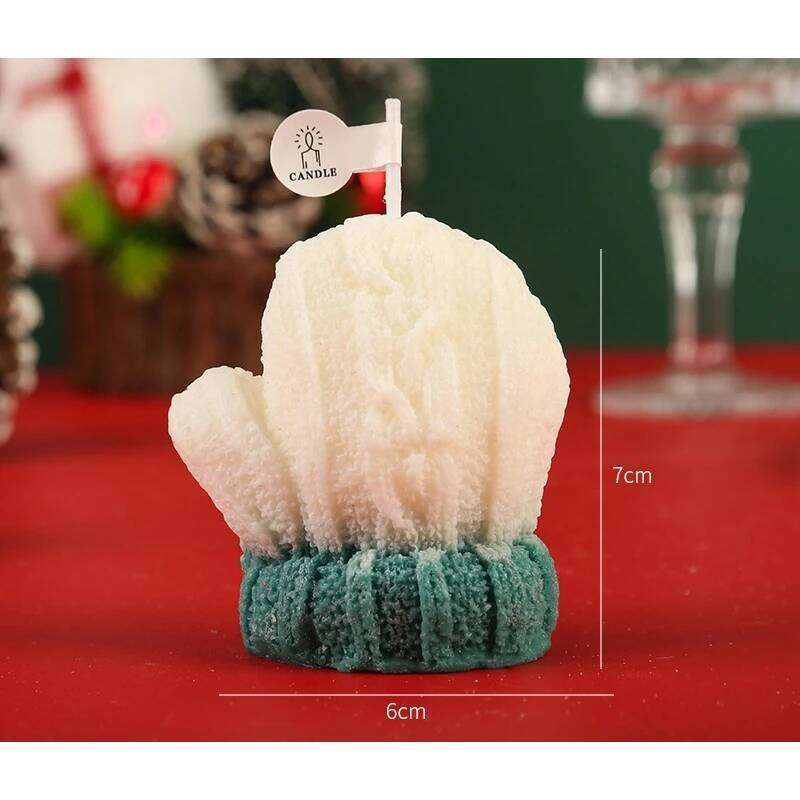2pcs Gloves Fragrance Holiday Souvenir Candle Aromatherapy Christmas Creative Ornament Decoration S260204