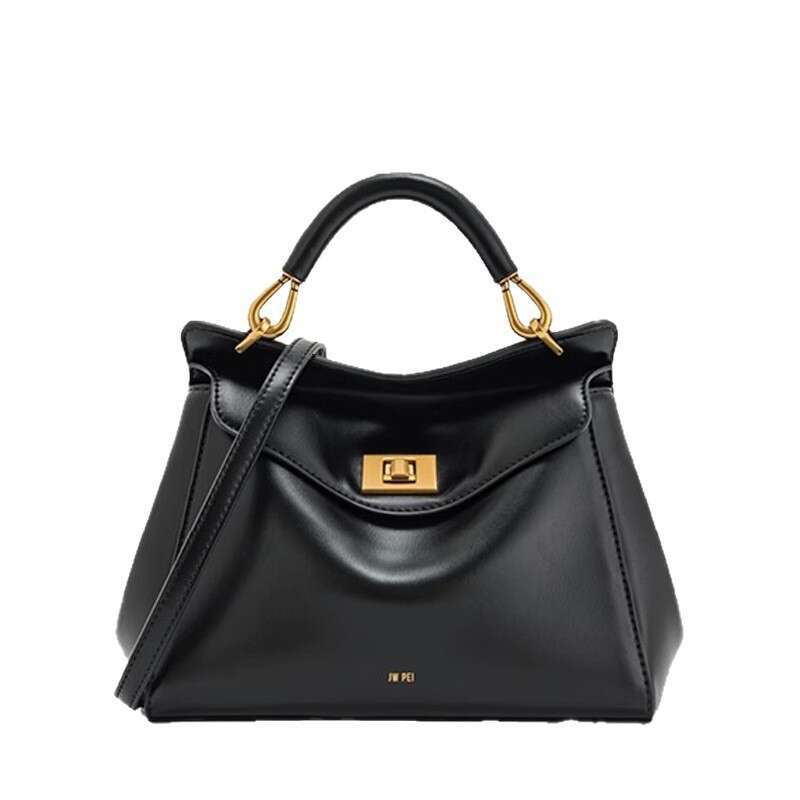 JW PEI Niche Fashion Lucia Lock Genuine Leather Single Shoulder Crossbody Bag High-End Versatile Handbag