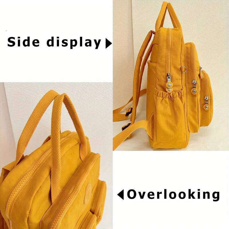 Large Capacity for Women Multi-pockets Nylon Women's Bag Causal Waterproof School Bags Laptop Stylish Backpack Z260204