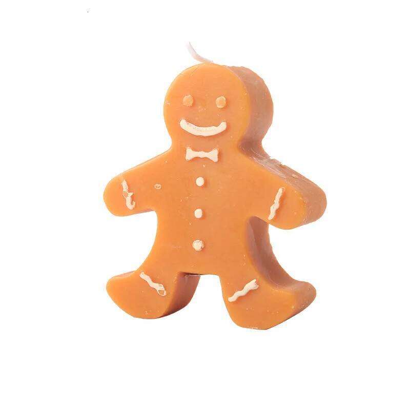 Gingerbread Man Aromatherapy Coffee Milk Shape Wax Christmas Gift Fragrance Candle S260204