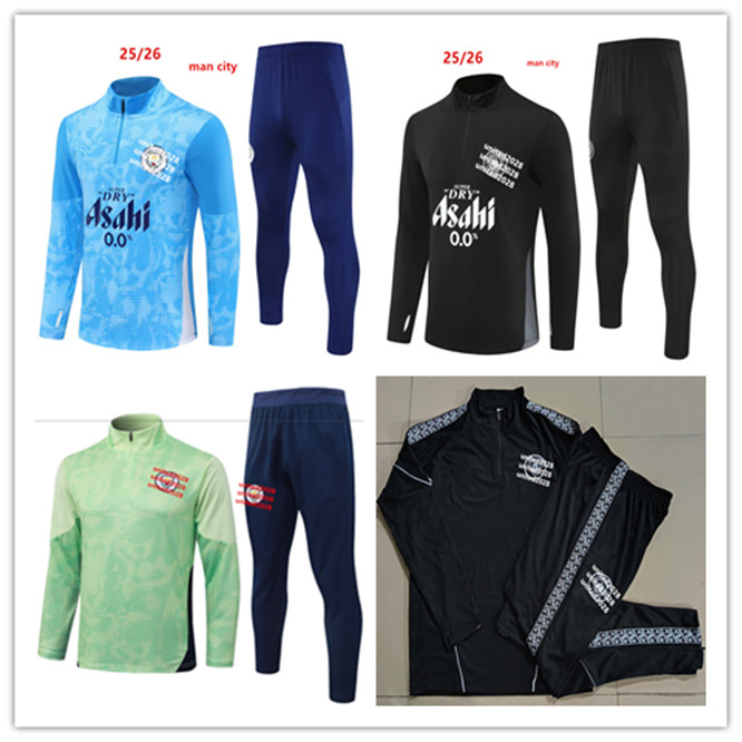 2025 2026 2027 man City tracksuit HAALAND half zip Training Suit MEN Kids 25/26/27 Long sleeve Sportswear Football 2025 2026 Boys girls Survatment Foot chandal