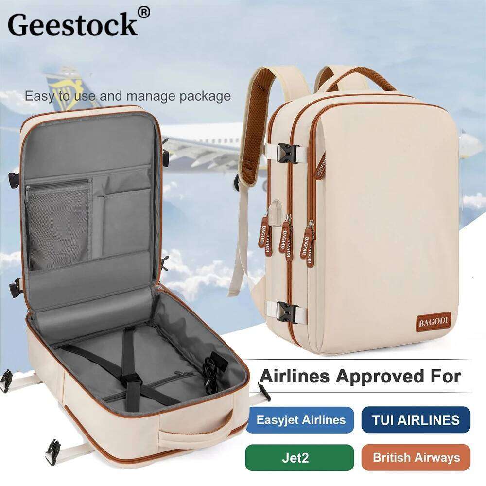 Geestock Ryanair 40x20x25 Travel Bag 45x20x30 Easyjet Airplane Cabin Backpack Suitcase Laptop Backpacks Z260204