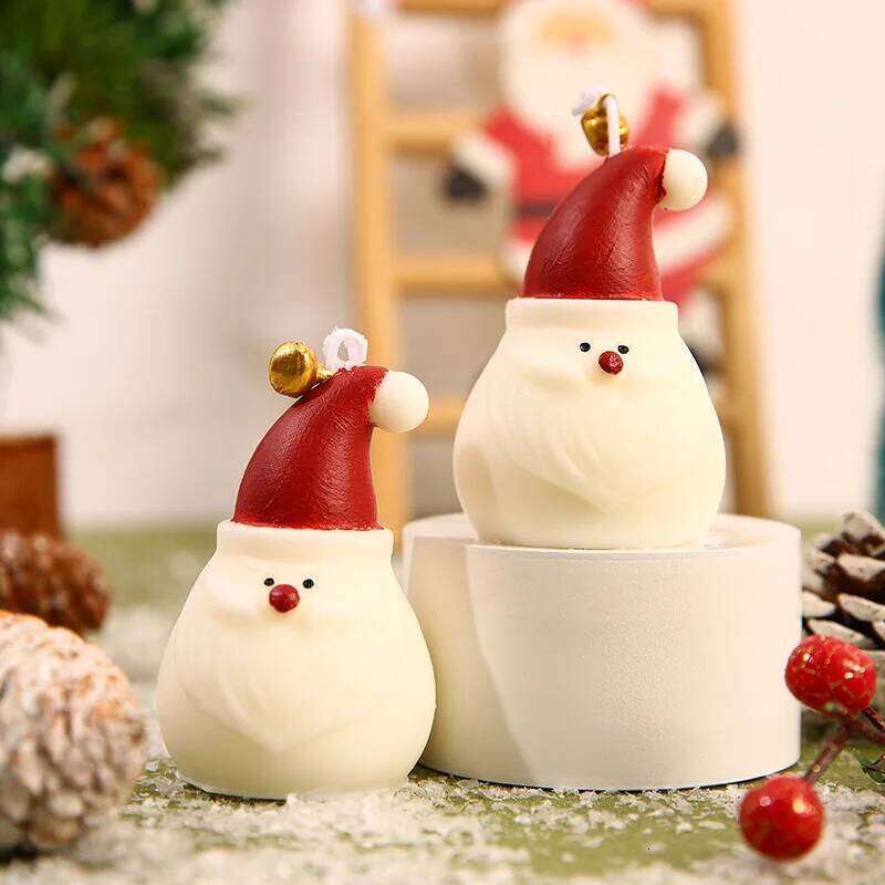 1Pc Christmas Santa Claus Scented Candle Natural Soy Wax Smokeless Aromatherapy Festive Decor Ornament Long-Lasting Fragrance S260204