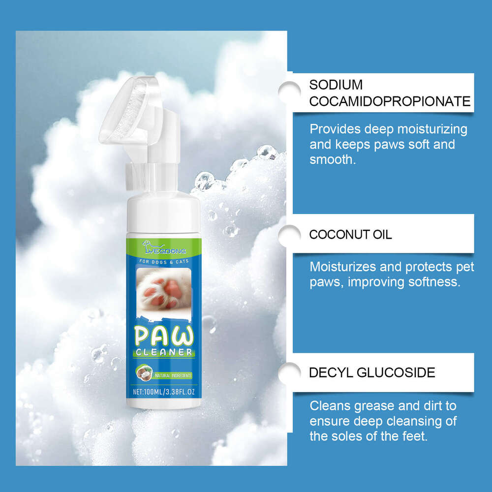 Yegbong Pet Cleaner Dog Cat Paw Cleaning Foam Foot Care S260203