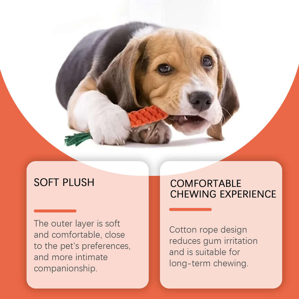 EelJoy Cute Carrot Teething Care Pet Teeth Chewable Anti-Bite S260203