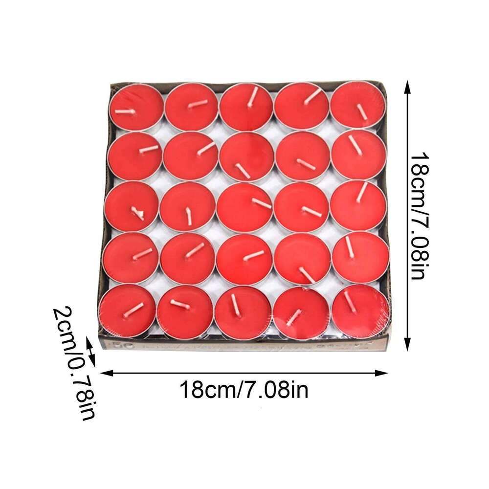 Wedding Circular Tea Restaurant Heat-Retaining Proposal Picture Small Blessing Lighting Emergency Wax Candles S260204