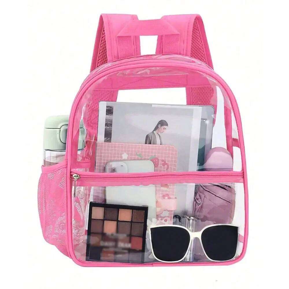 Clear Transparent PVC Backpack Summer Waterproof Beach Cell Phone Bag for Travel School Storage Small Backbags Z260204