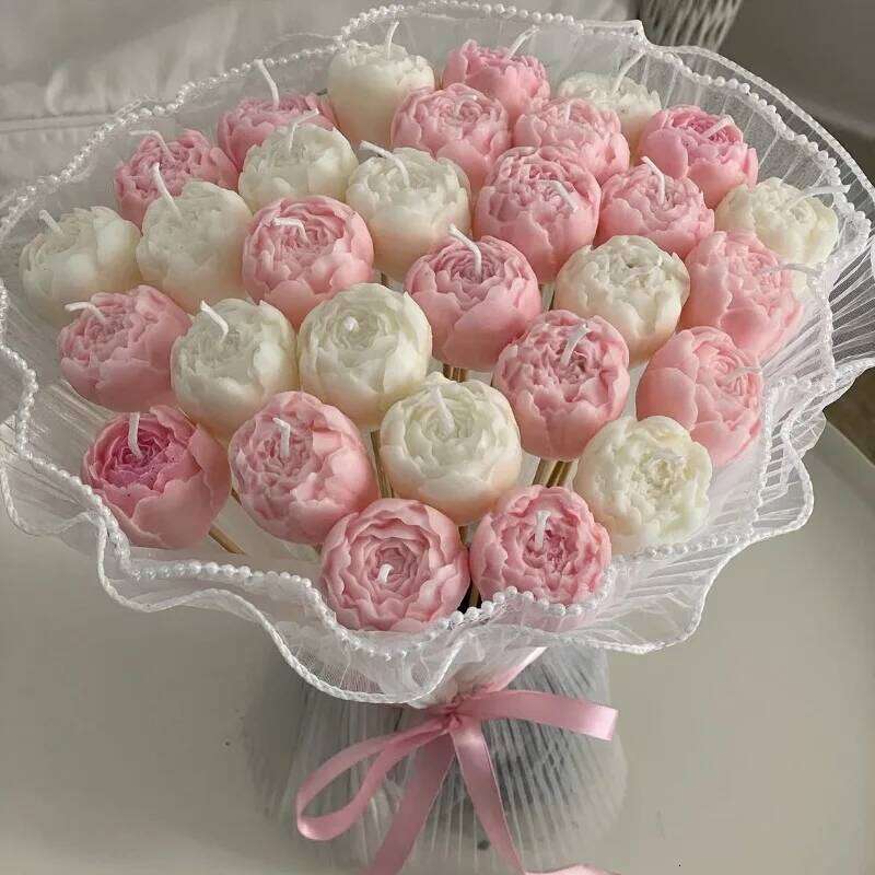 1Pc Romantic Rose Bud Scented Candles Smokeless Room Decorative Candle Valentine's Day Wedding Birthday Party Decoration Gifts S260204