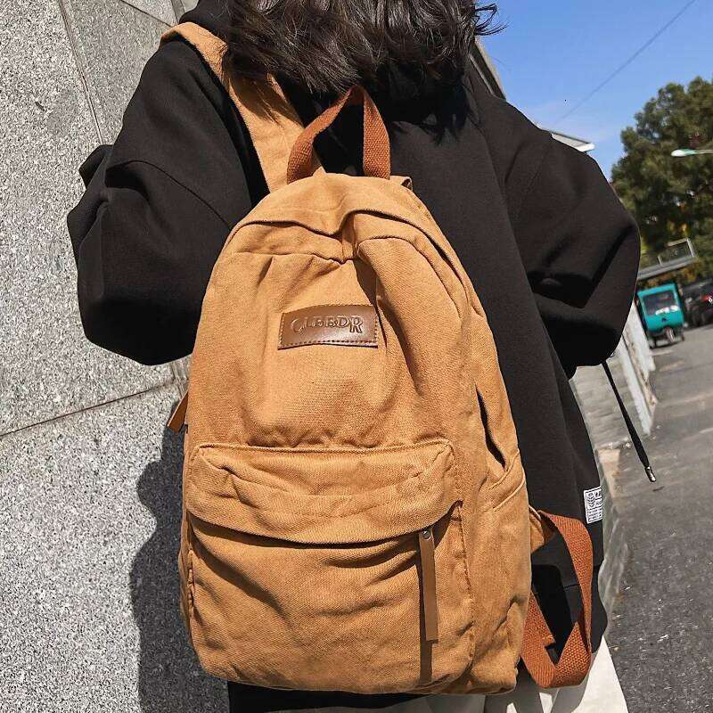 New Cool Girl Boy Canvas Green Laptop Student Trendy Women Men College Bag Female Male Lady Travel Backpack Fashion Z260202