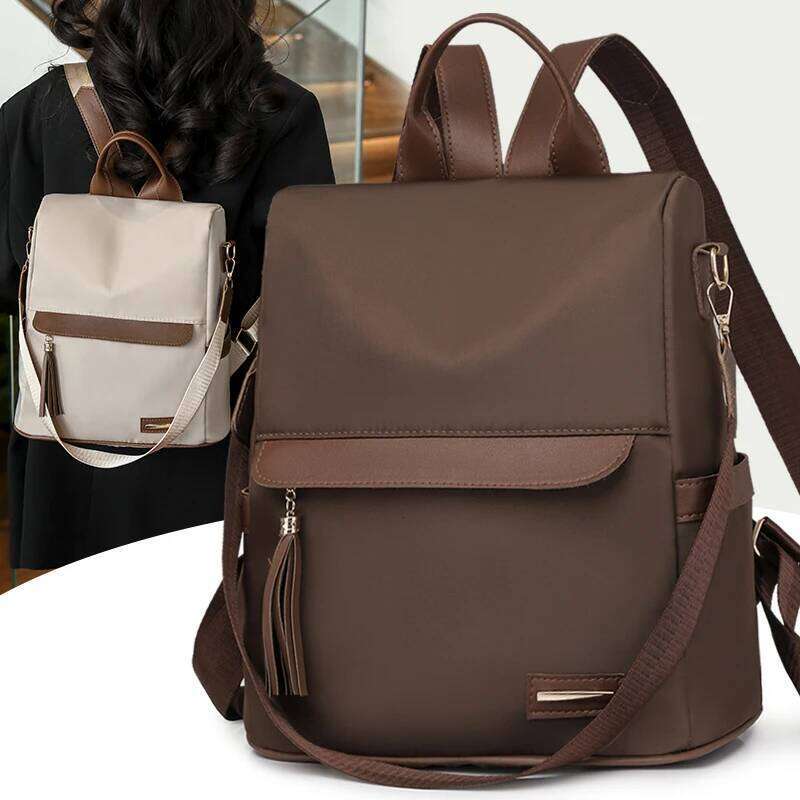 Women Casual Waterproof Nylon Backpack New Large Capacity Women's Travel Shoulder Bags Fashion Brand Female Anti Theft Rucksack Z260204