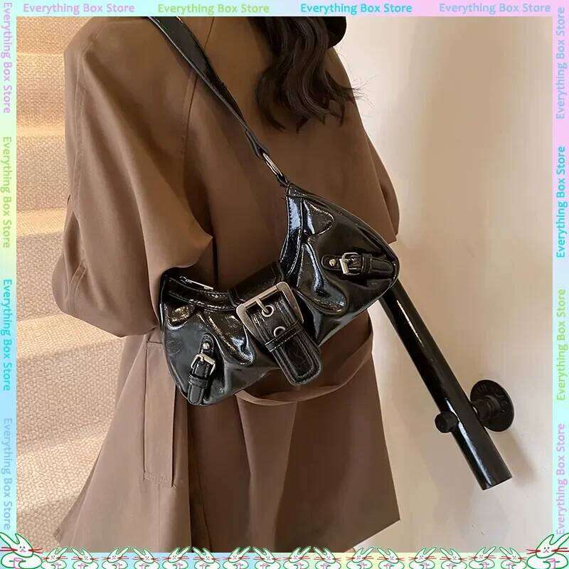 New Minimalist Fashionable Solid Color Texture Large Capacity Casual Underarm Single Shoulder Sweet And Cool Bag Friend Gift C260204