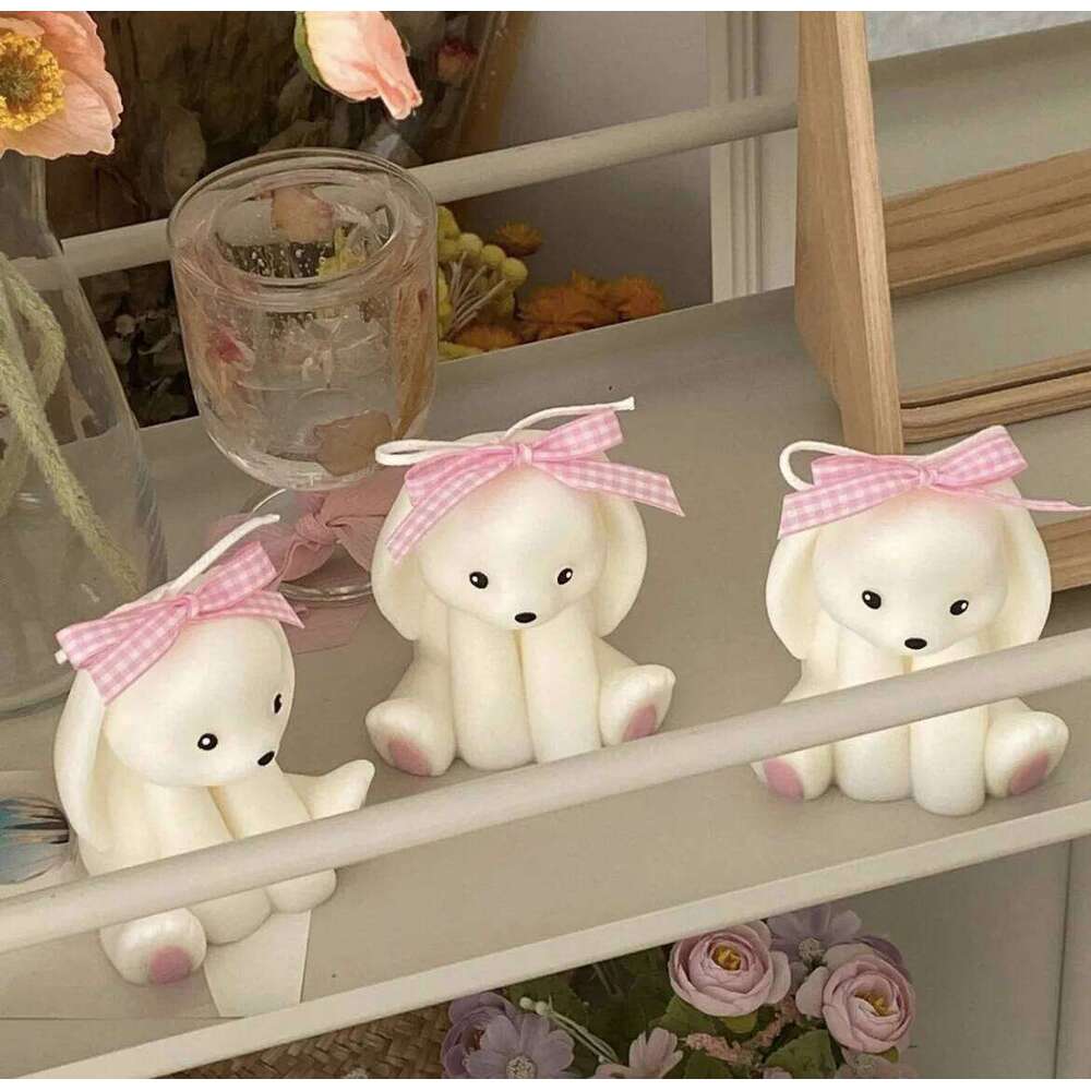 Hand-painted Bear Christmas Ins Photo Prop Party Favor Cross-border Artisan Soy Wax Candle Cozy Holiday Table Decor S260204