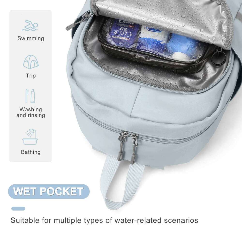 for Women with Shoes Compartment & Wet Pocket Lightweight Large Travel Waterproof Sports Backpack Gym Bag Z260202