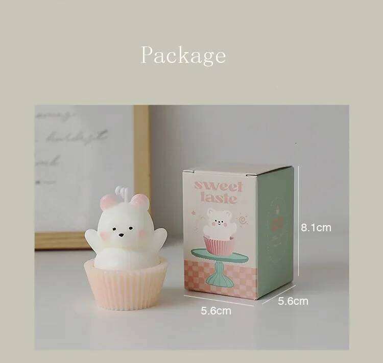 Handmade Cake Bear Scented Aromatherapy Soy Wax Candles Wedding Birthday Candle Party Home Decoration Photo Props S260204