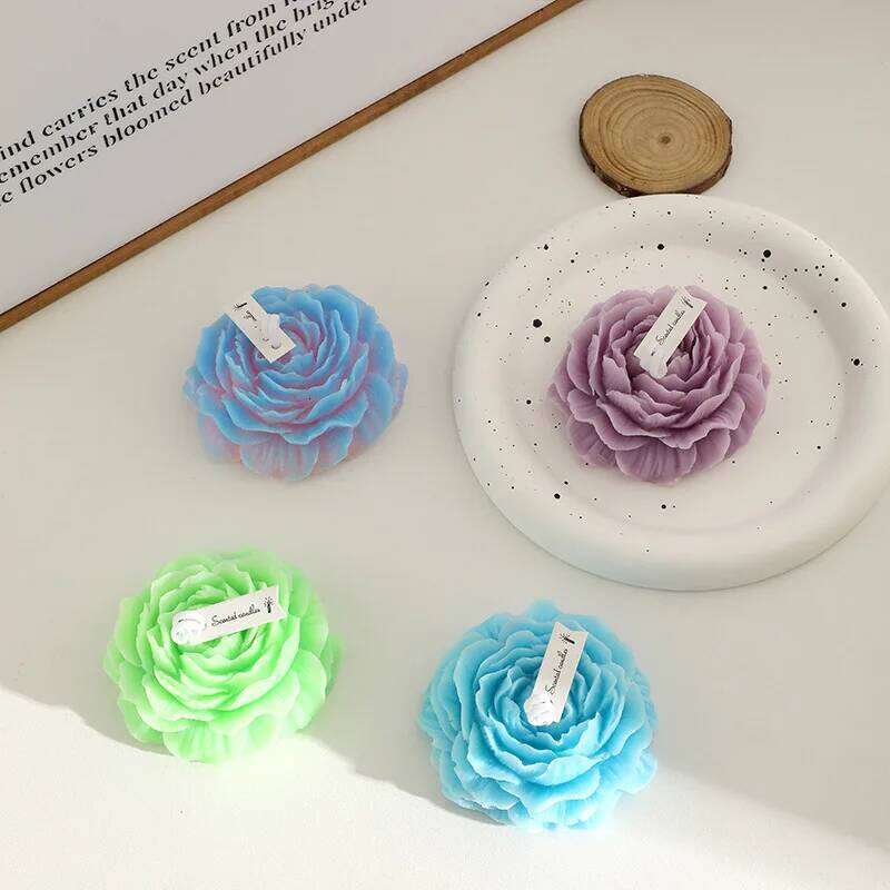 3D Peony Aromatic Candle Creative Flower Shape Aromatherapy Wedding Decor Gifts Box Valentine's Day Scented Souvenir Ornament S260204 f23
