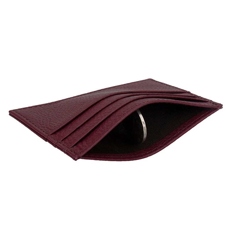 Fashion Small Genuine Leather Wallet Women Bank Credit Card Holder Package Coin Pocket Bag CardHolder Men ID Card Case 260202 - view 6
