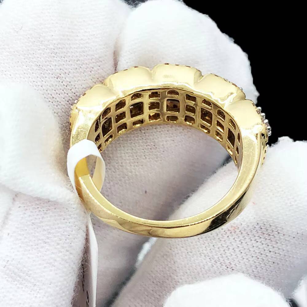 Custom Ring Karat 925 Sterling Silver Pass Diamond Tester Baguette Cut VVS Moissanite Woman Ring Iced Out Fine Jewelry Ring