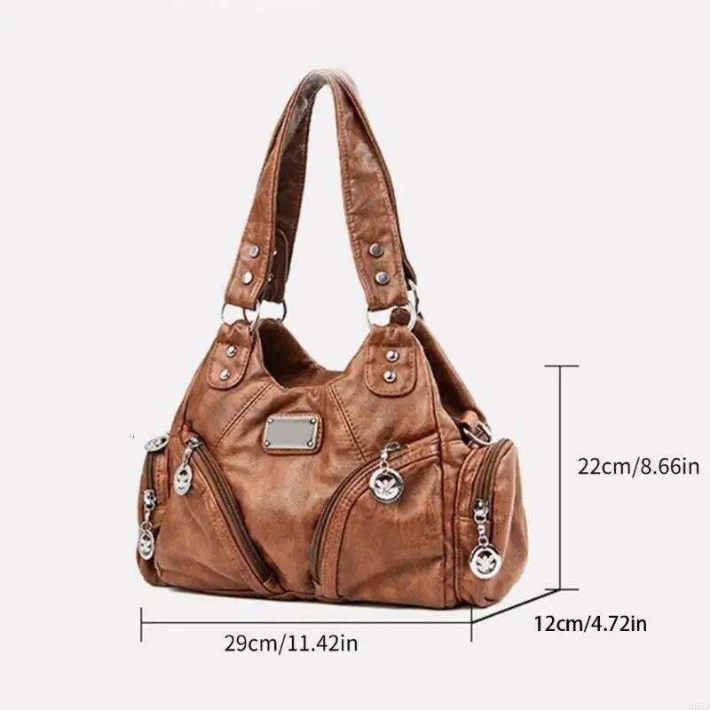 28GD Women Fashion Handbag Simple Shoulder Top Handle Retro Crossbody Bag for Work Commuting C260204