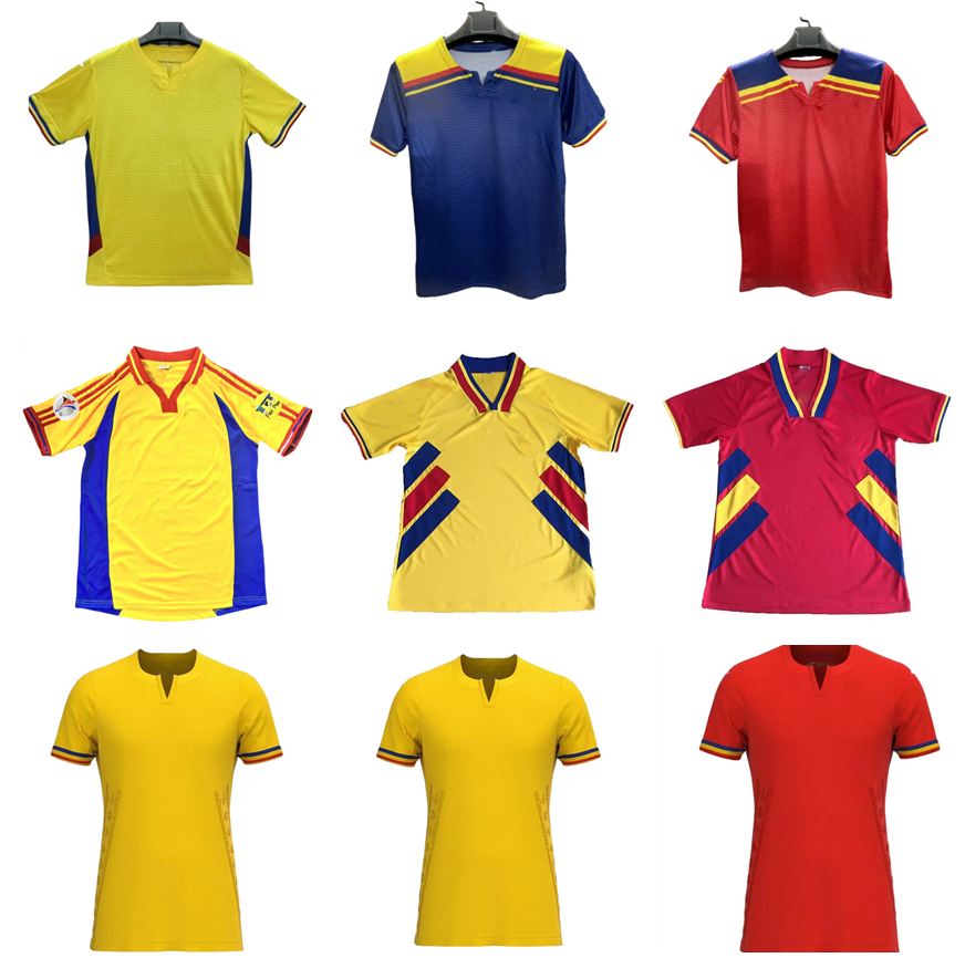 2025 2026 Romania Soccer Jerseys 24 25 26 MARIN STANCIU OLARU CIALDAU MORUTAN DRAGUSIN Hagi 94 Vintage football shirt Retro 1994 2000 maillots camiseta de futbol